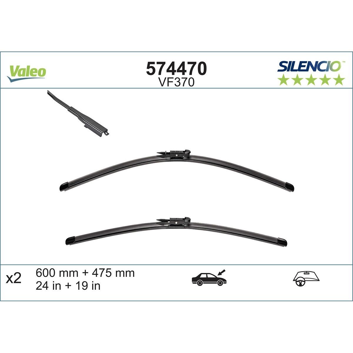 Originale VALEO Spazzola 574470 Per Alpina Audi BMW Infiniti Mercedes-Benz - Immagine 3