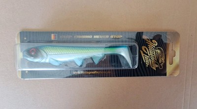 Neu Hostagevalley Shad 14cm, Green Attack UV, Hechtköder aus weichem Kunststoff