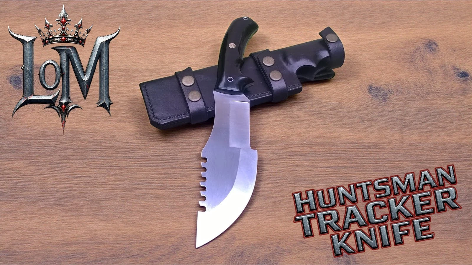 HANDMADE 12" INCH OUTDOOR, CAMPING, SURVIVAL TRACKER KNIFE WITH LEATHER SHEATH