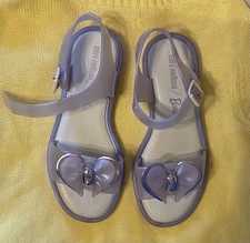 Mini Melissa Mar Girl's Sandals  Barbie Size 2 Heart Shaped Bow