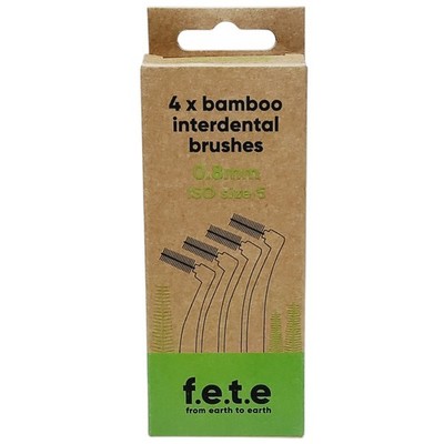 F.E.T.E Bambus Interdentalbürsten 0,8 mm Größe 5 grün x 12er Pack