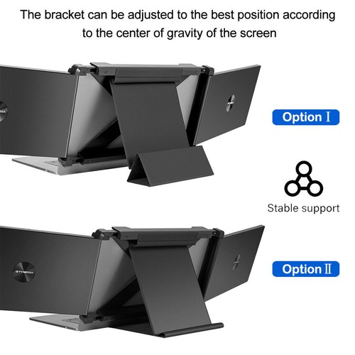 11,6 " Dual Tragbarer Monitor Triple Extender Bildschirm IPS für Laptop 1080P DE - Afbeelding 16 van 19