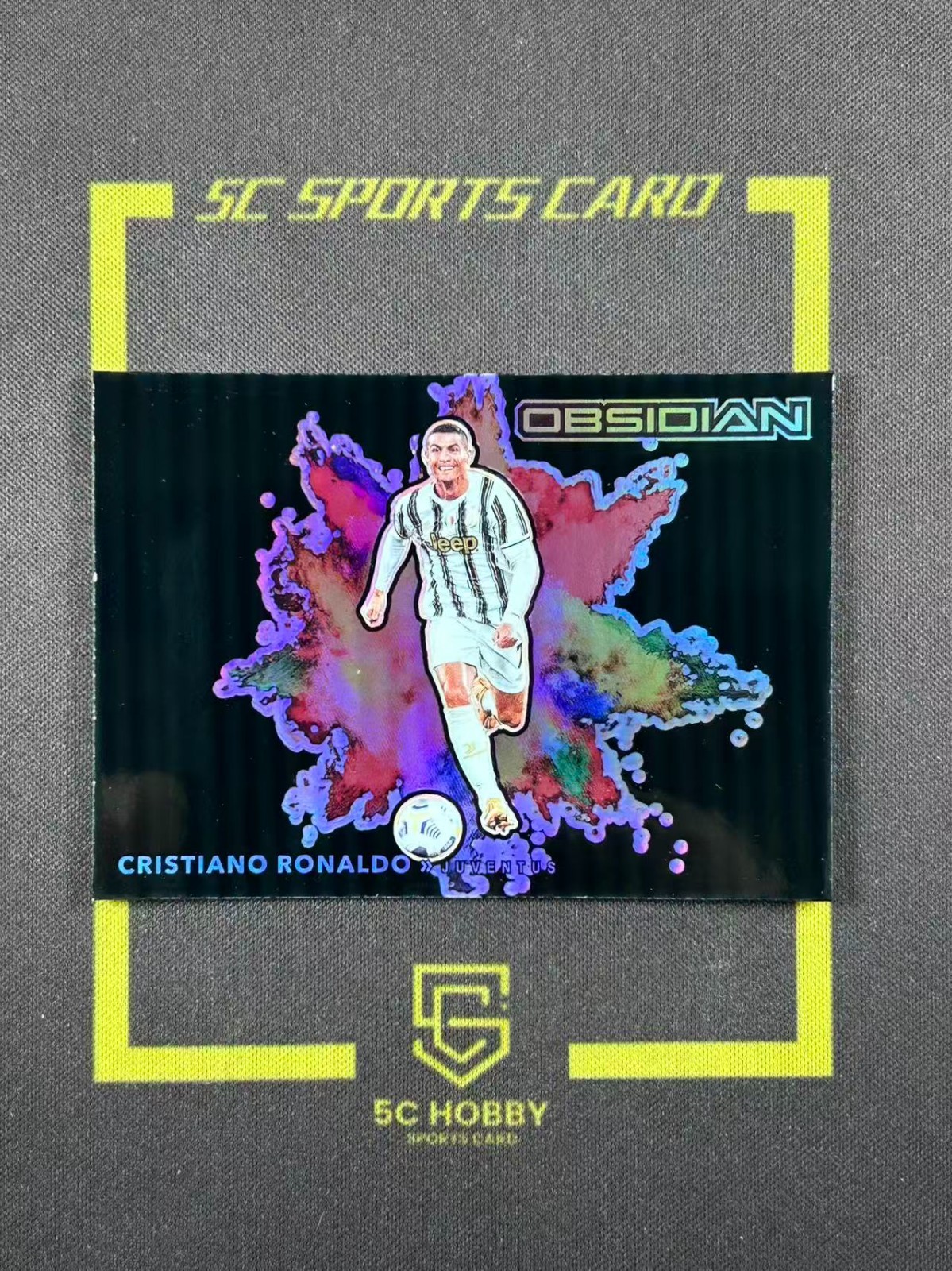 2020-21 Obsidian Soccer Case Hit SSP Black Color Blast Cristiano Ronaldo FCKC