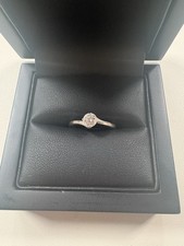 0.41 Natural Diamond In 18k White Gold Engagement Ring