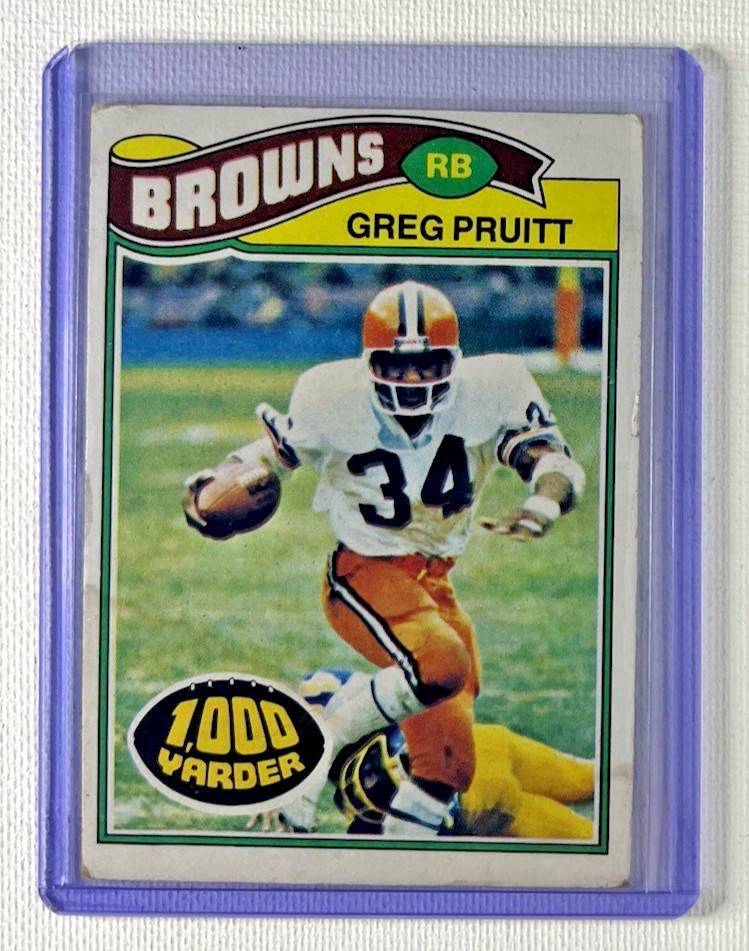 Greg Pruitt 1977 Topps #25 Cleveland Browns 1000 Yard Rusher Football Card