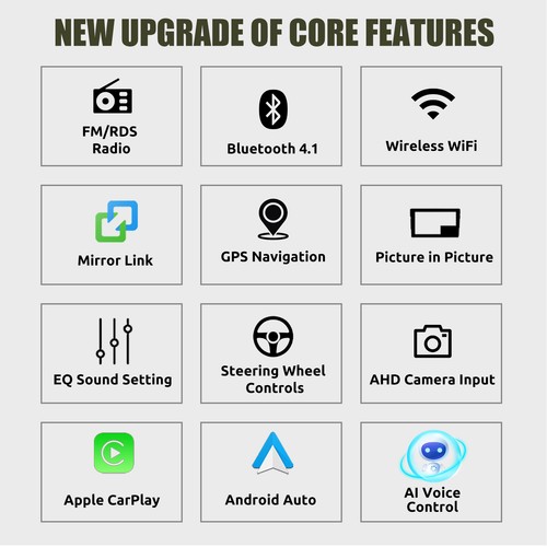 7" Android 14 Carplay For VW Volkswagen Jetta Passat Car Stereo FM Radio 32G+AHD - Picture 3 of 15