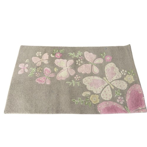 Pottery Barn Kids Rug 3x5 100% Wool Camille Pink Butterfly - Picture 4 of 10