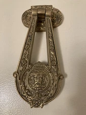 Vintage 8”  Solid Brass Very Heavy Door Knocker Door Hardware Antique Style