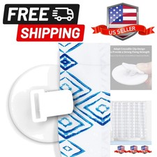 4 PCS Shower Curtain Clips, Shower Windproof Splash Guard - Self Adhesive Sho...