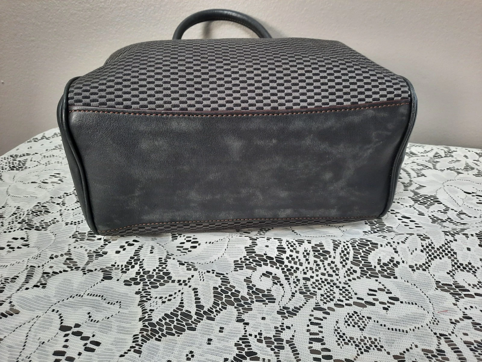 Coach F57242 Mini Borsa a mano Bennett Legacy Jacquard Grigio Navy