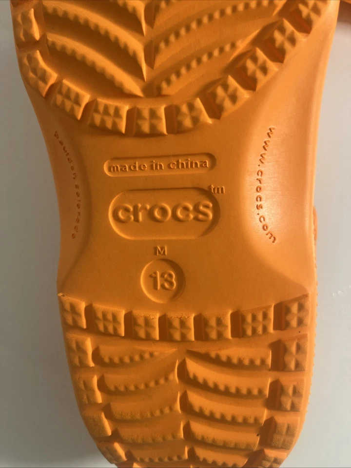 De Colección Crocs Siracusa Naranja M 13 Hombres Sandalias Correas Zapatos Hechos en China Foto 3 de 4