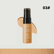 2 Stück Langanhaltende Matte Foundation Crem...