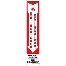 Condor 469U88 Safety Sign, 18 In Height, 4 In Width, Aluminum, Horizontal