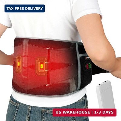 Comfytemp Cordless Heating Pad with Massager for Back, Fathers Day Dad Gifts for