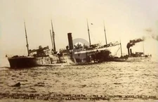 SS Suevic Salvage Operation White Star Line Steamship RPPC Photo Postcard COPY
