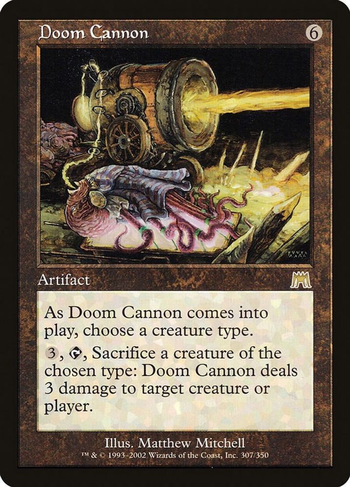 2002 Magic: The Gathering: Onslaught - Doom Cannon (#307, R, Moderately Played)