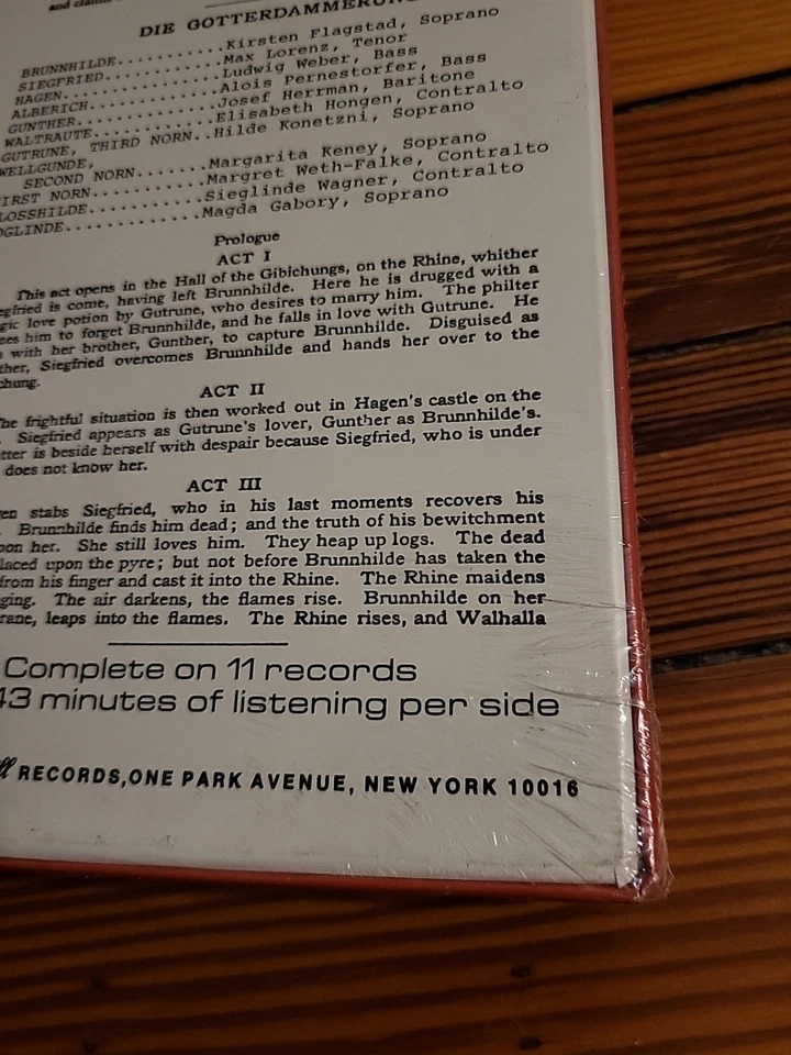 NEW Wagner: The Ring Of The Nibelung 11 x LP 1977 Murray Hill SEALED Nice NOS - Image 4 of 4