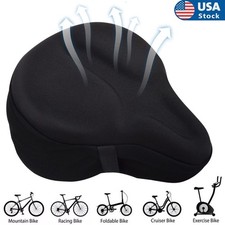 Extra Wide Bike Saddle Gel Cushion Comfort Bicycle Seat Big Bum Sporty Soft Pad