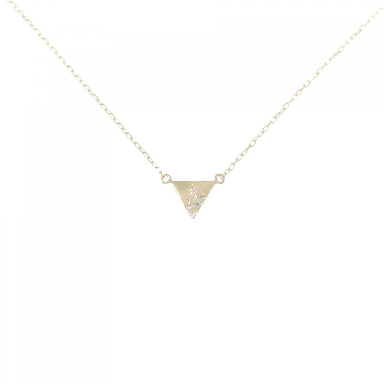 Authentic K10YG Diamond Necklace 0.01CT #230-000-124-8554
