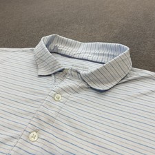 Vineyard Vines OTG Palmero Polo Shirt Mens Medium M Blue Gray Striped Golf Club