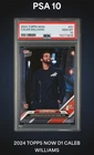 Topps Now Caleb Williams Chicago Bears #D-1 Rookie PSA 10 /24667