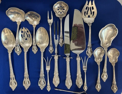 Lunt Eloquence Sterling 17-Piece Accessory Set 852 Grams Total Free Shipping