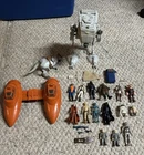 Vintage Star Wars Lot - 15 Figures, AT-ST, Cloud Car & More