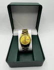 Vintage Seiko Quartz 5Y23 8A60 Gold Tone Day Date Watch Mens