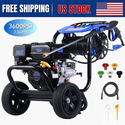 #ad #ad 3600 PSI Gas Pressure Washer 5 Nozzles Gas Powered Washer 7HP 2.3GPM 212cc $413.99