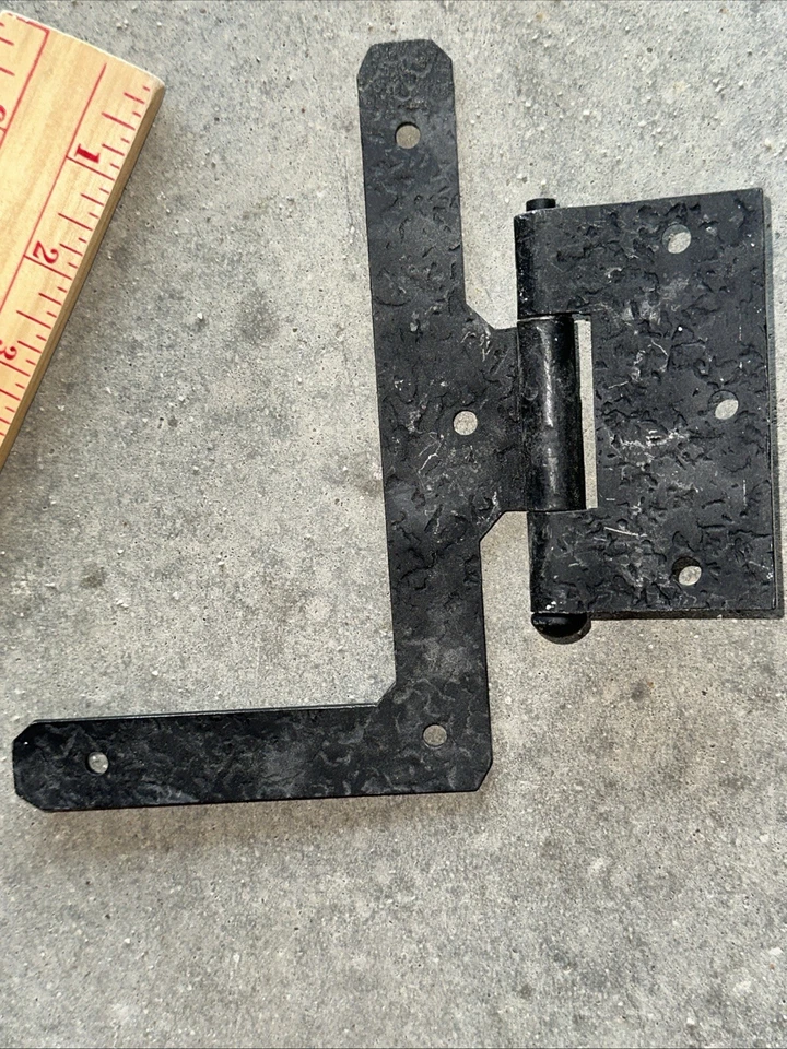 7-дюймовые чугунные дверные петли, L-образная форма 10 шт. 5 пар штифт съемный NOS - Изображение 4 из 4