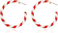 Festive Christmas Tree Acrylic Drop Earrings for Women - Holiday Accessory