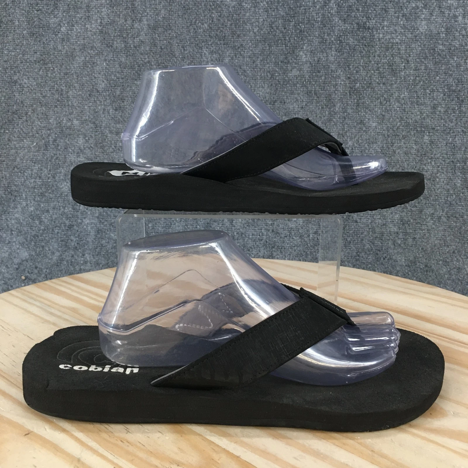 Cobian Sandals Mens 11 Floater 2 Flip-Flop Black Toe-Post Casual Comfort Low Top