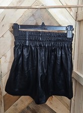 Vintage Havanna Black Leather Shorts Size Small