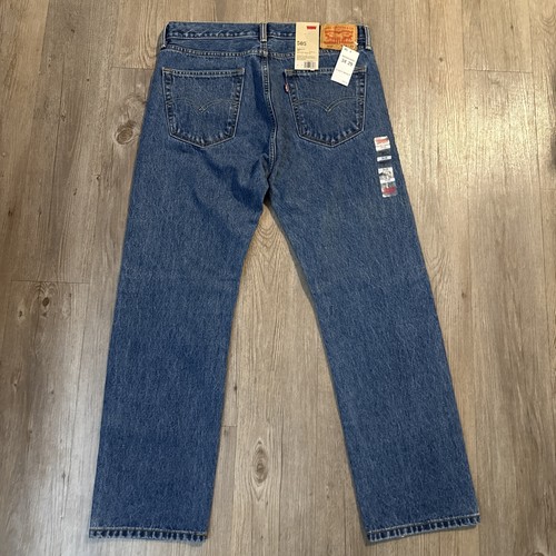 Neu Levis 505 Herrenjeans Größe 34 x 29 gerades Bein normale Passform 100 % Baumwolle neu mit Etikett - Bild 1 von 7