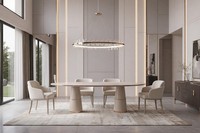 LuxuriöSes Beigefarbenes Esszimmer-Set GroßEr Esstisch StüHle EsszimmermöBel