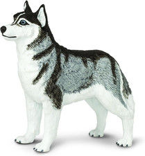 Siberian Husky Figurine - Detailed 3.25" Plastic Model Figure - Fun Educational