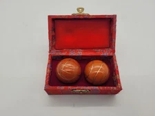2x Chinese Baoding Balls Chrome Health Exercise Stress Relief Relaxation Therapy
