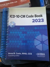 ICD-10-CM Code Book, 2023, Spiral Edition by Anne Casto (2022, Trade Paperback)