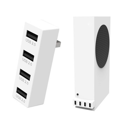 4 Ports USB Hub 2.0 for Xbox Series S, High Speed USB Hub Splitter Expansion Ada