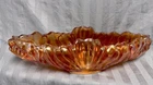 Vintage Jeanette Glass Iridescent Marigold Carnival Glass Gondola Bowl, 1950's