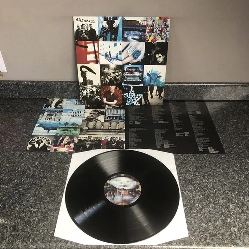 LP VINYL U2 ALBUM ACHTUNG BABY 510347-1 EUROPE 1ST PRESS 1991 SUPER COPY EX/EX+
