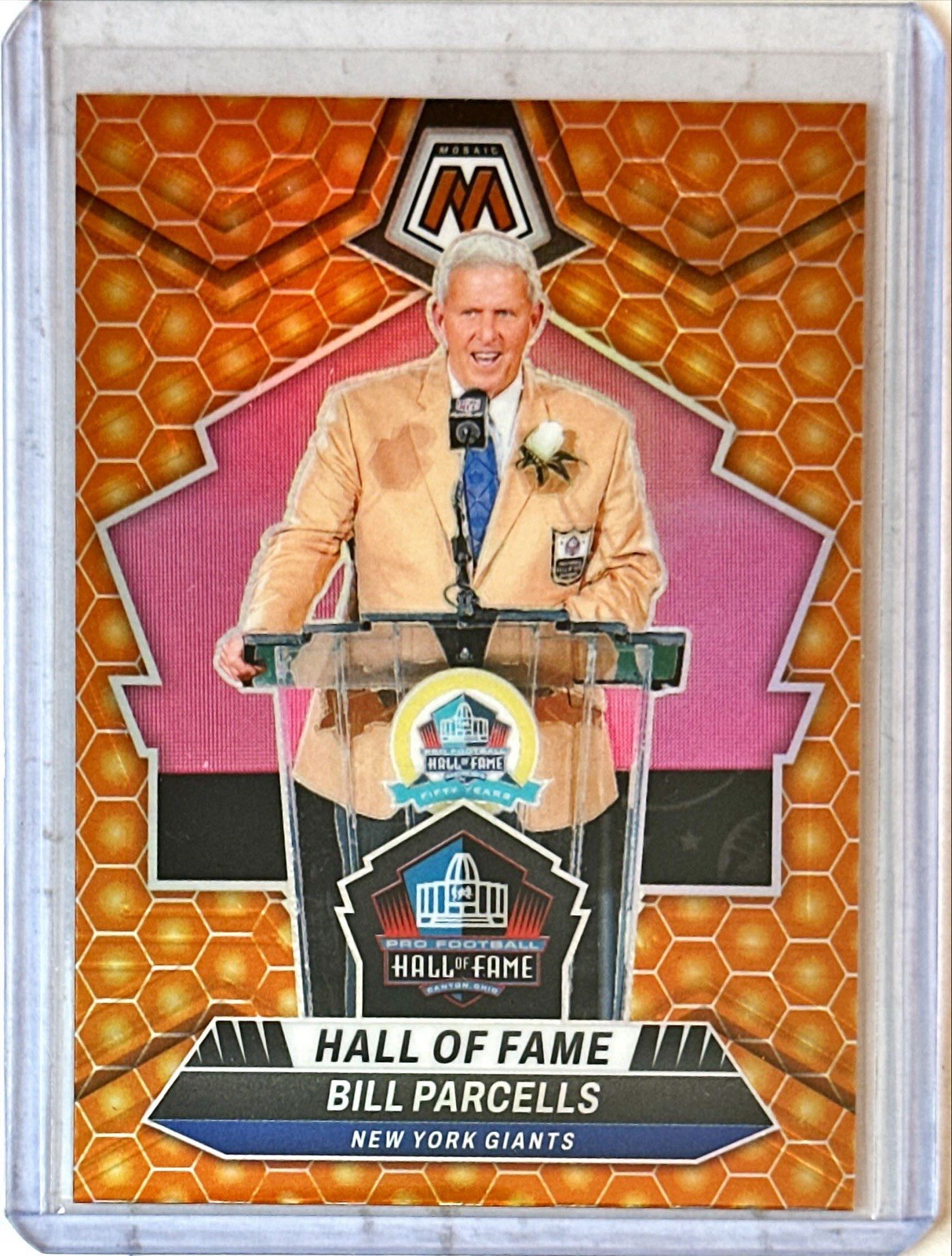 Bill Parcells 2024 Panini Mosaic Hall Of Fame Honeycomb Case Hit #292