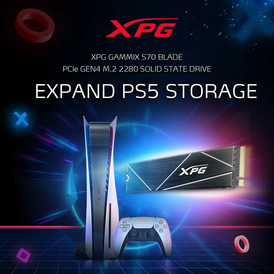 Xpg 2Tb Gammix S70 Blade - Works With Playstation 5, Pcie Gen4 M.2 228 Personal  - Image 3 of 4