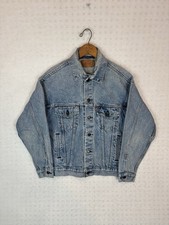 Vintage Levis Denim Trucker Jacket Size XS Blue Type III USA 90s 70507-0214