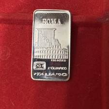 LINGOTTO MONDIALI ITALIA 90 Stadio OLIMPICO ROMA 5 Grammi 925 Numismatica