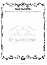 Printable Goal Setting Digital File