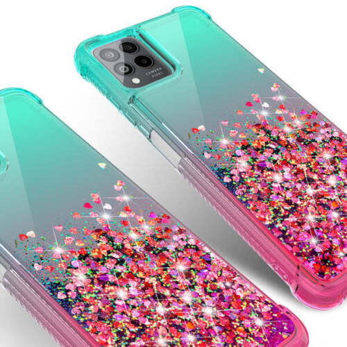 For TMobile REVVL 6 Pro 5G Case Liquid Glitter Diamond Cover with Tempered Glass - Picture 15 of 31