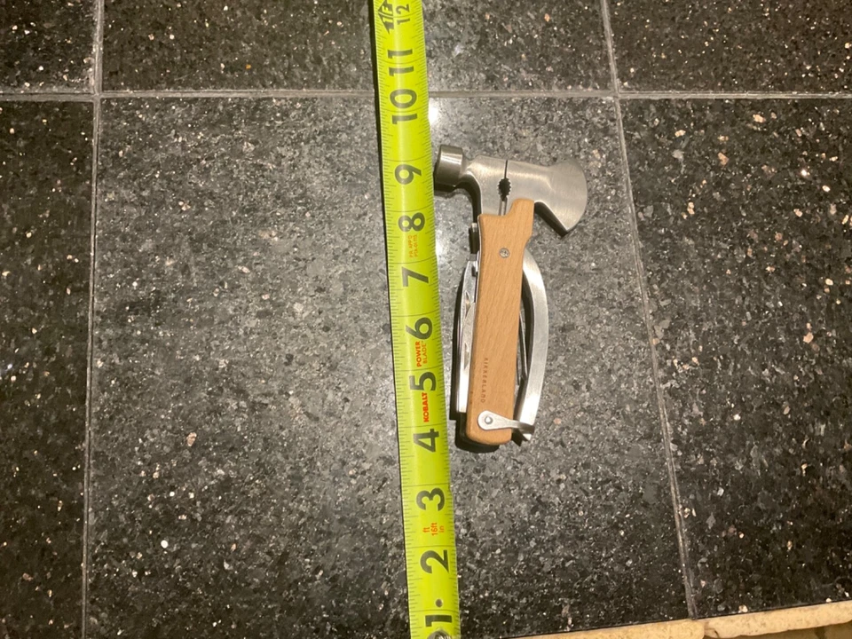 Rare Kikkerland Multitool Hammer Camping Gear Accessories Survival Kits Wood - Image 2 of 4