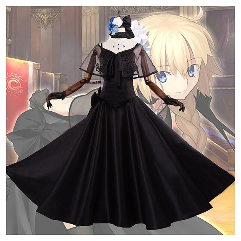 Fate Grand Order Jeanne d'Arc Cosplay Costume Black Dress Women Girl Outfit  New