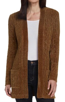Matty M - CHENILLE CARDIGAN Tobacco Brown Women s Size XL NEW & SEALED Costco